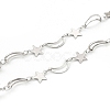 304 Stainless Steel Moon & Star Link Chains CHS-F015-03P-1