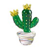 Handmade Blown Glass Cactus Figurines JX535A-1