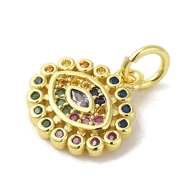 Brass Micro Pave Cubic Zirconia Charms KK-M283-15H-02-1