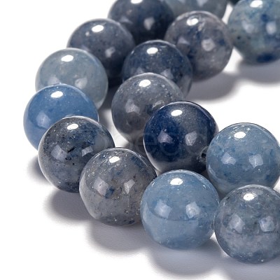 Dyed & Heated Natural Blue Aventurine Beads Strands G-F380-6mm-1