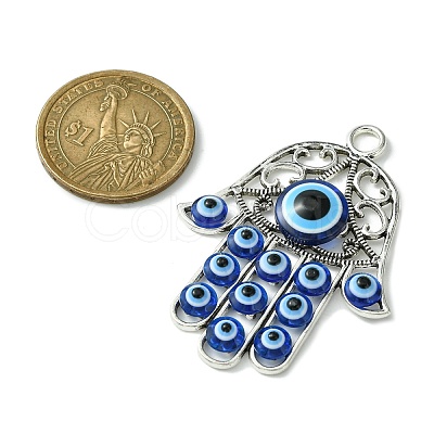 Blue Evil Eye Alloy Big Pendants PALLOY-JF02358-02-1