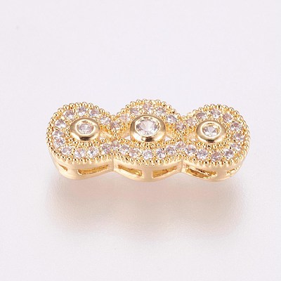 Brass Micro Pave Cubic Zirconia Pendants KK-P116-12G-1