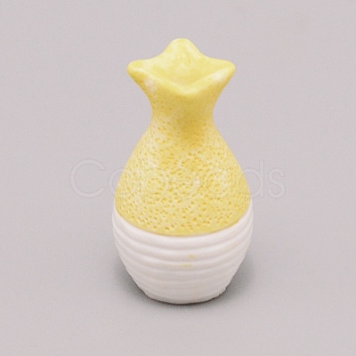 Resin Vase Miniature Flowerpot Ornaments AJEW-WH0254-04-1