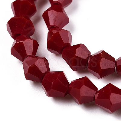 Opaque Solid Color Imitation Jade Glass Beads Strands EGLA-A039-P6mm-D22-1