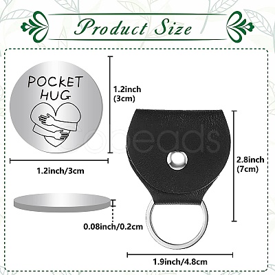 CREATCABIN Pocket Hug Token Long Distance Relationship Keepsake Keychain Making Kit DIY-CN0002-67E-1