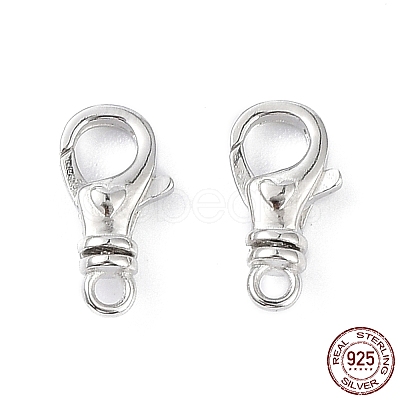 Anti-Tarnish Rhodium Plated 925 Sterling Silver Swivel Clasps STER-K173-22P-1