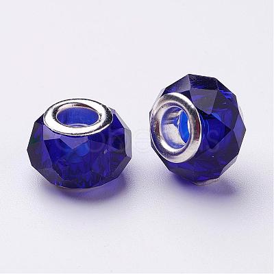 Handmade Glass European Beads GPDL25Y-25-1