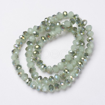 Electroplate Glass Beads Strands EGLA-A034-J6mm-S06-1