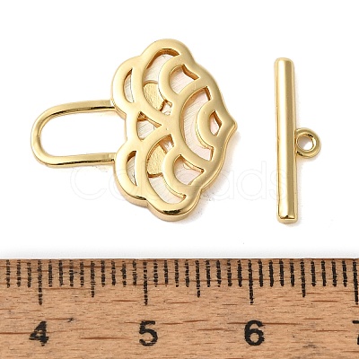 Brass Toggle Clasps KK-N254-84G-1