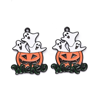 Halloween Alloy Enamel Pendant ENAM-B047-07EB-1