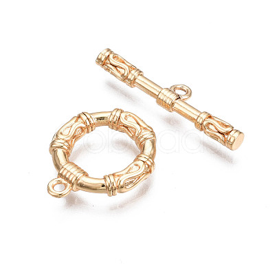 Brass Toggle Clasps KK-Q278-016-NF-1