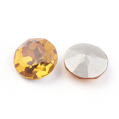 Pointed Back & Back Plated K9 Glass Rhinestone Cabochons RGLA-J012-10mm-292-1