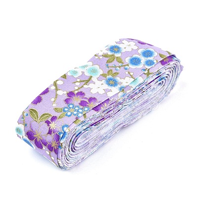 Japanese Kimono Style Floral Cotton Ribbon OCOR-I008-01B-07-1