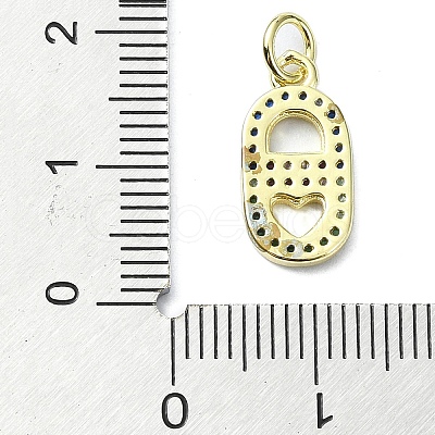 Brass Micro Pave Colorful Cubic Zirconia Pendant KK-H475-02G-1