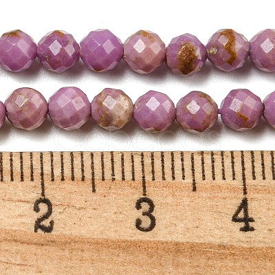 Natural Lepidolite/Purple Mica Stone Beads Strands G-NH0011-A01-02-1