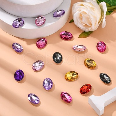 Imitation Taiwan Acrylic Rhinestone Cabochons GACR-A007-13x18mm-M-1