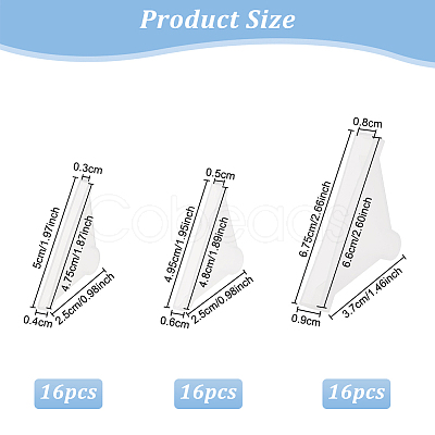 Olycraft 48Pcs 3 Styles Plastic Corner Protector for Glass Sheet FIND-OC0003-03-1