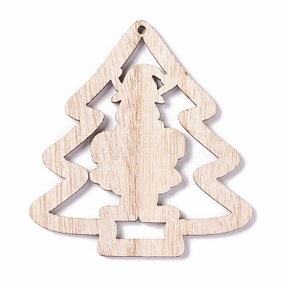 Printed Wood Big Pendants FIND-H030-01-1