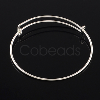 Adjustable Iron Expandable Bangle Making BJEW-R038-S-1