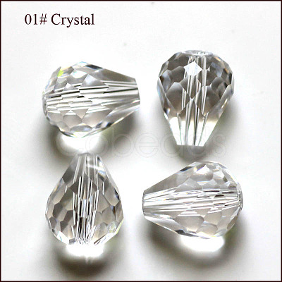 Imitation Austrian Crystal Beads SWAR-F062-10x8mm-01-1