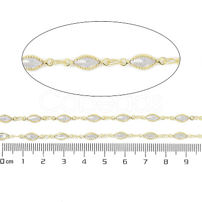 Rack Plating Brass Chains Micro Pave Cubic Zirconia AJEW-Q150-07G-06-1