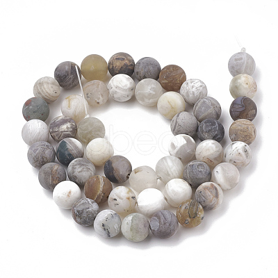 Natural Bamboo Leaf Agate Beads Strands X-G-T106-028-1