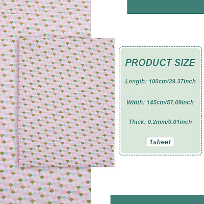 Polyester Mermaid Fish Scale Pattern Fabric DIY-WH0622-024A-1