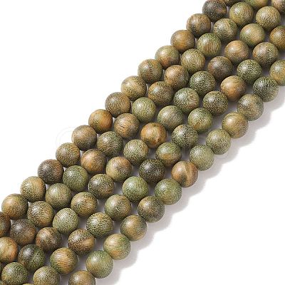 Natural Sandalwood Beads Strands WOOD-F008-02-C-1