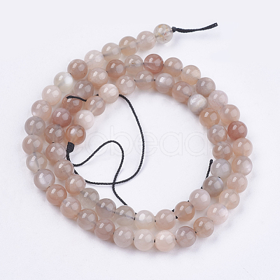 Natural Multi-Moonstone Beads Strands G-J157-6mm-06-1