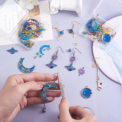 DIY Planet Earring Making Kit DIY-SZ0009-55-1