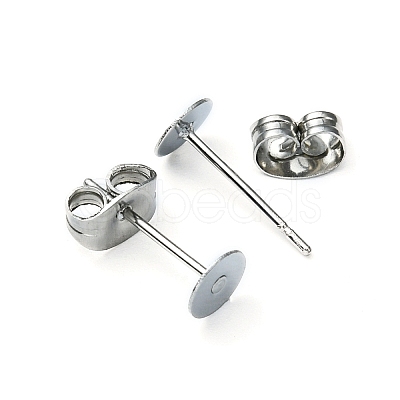 100Pcs 304 Stainless Steel Stud Earring Findings STAS-YW0001-43E-1