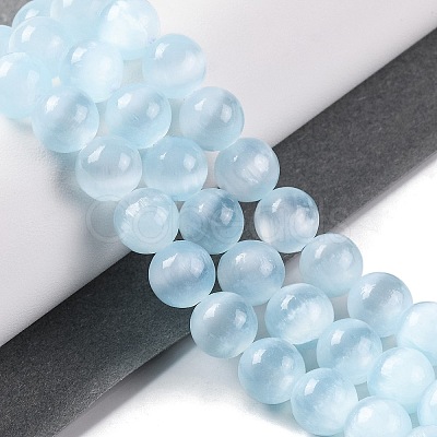 Natural Selenite Beads Strands G-C142-01C-04-1