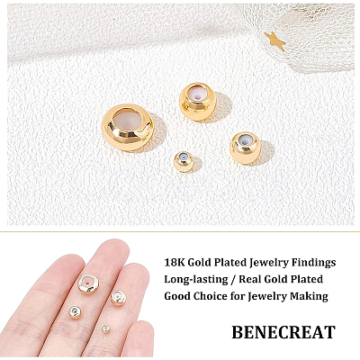 BENECREAT Brass Beads KK-BC0001-41G-NF-1