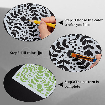 PET Hollow Out Drawing Painting Stencils DIY-WH0032-54B-1