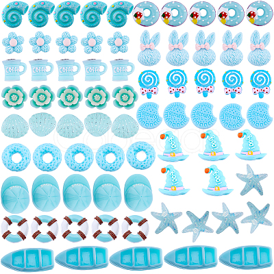 SUNNYCLUE Resin Cabochons CRES-SC0001-25-1