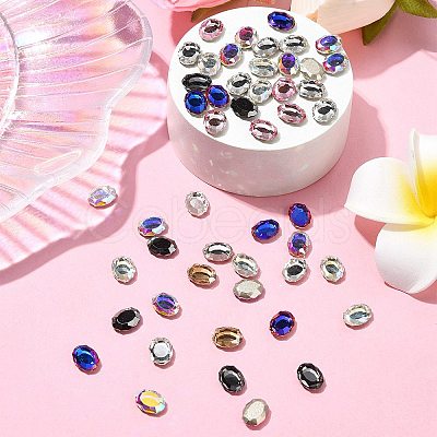 Flat Back K9 Glass Rhinestone Cabochons MRMJ-YW0001-064B-1