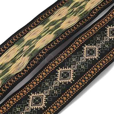 Ethnic style Embroidery Polyester Ribbons OCOR-WH0080-25B-1