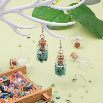 DIY Wish Bottle Pendant Earring Making Kits DIY-FS0002-26-1