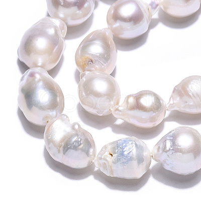 Natural Baroque Pearl Keshi Pearl Beads Strands PEAR-S019-02C-01-1