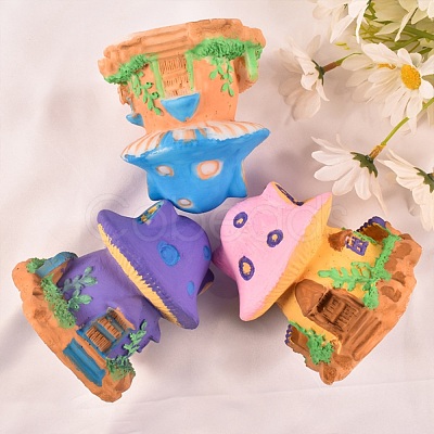 DIY 3D Fairytale Mushroom House Silicone Molds DIY-A035-04-1