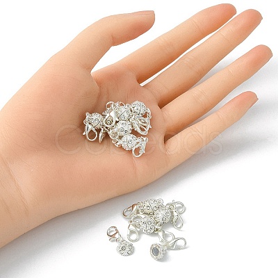 Alloy Crystal Rhinestone Magnetic Clasps ALRI-YW0001-11S-1