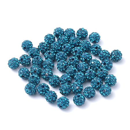 Pave Disco Ball Beads X-RB-Q195-6mm-229-1