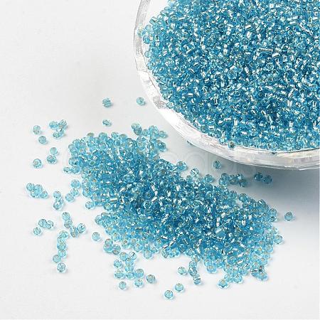 12/0 Grade A Transparent Silver Lined Round Glass Seed Beads X-SEED-A022-F12-46-1
