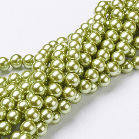 Glass Pearl Beads Strands HY-10D-B44-1