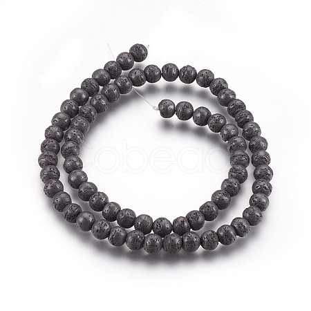 Non-magnetic Synthetic Hematite Beads Strands G-P401-09-10mm-1