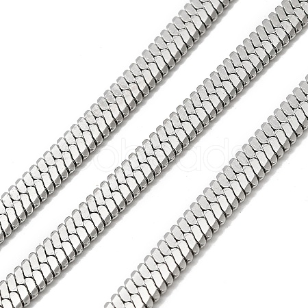 304 Stainless Steel Flat Snake Chains CHS-E012-04P-1