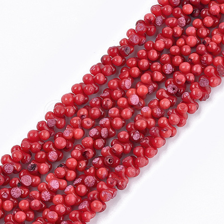 Synthetic Coral Beads Strands CORA-T009-12-1