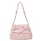 Women's Bowknot Imitation Leather Crossbody Bag, Shoulder Bag, Misty Rose, 31x22x9cm