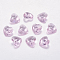 Faceted Glass Rhinestone Charms, Imitation Austrian Crystal, Heart, Light Rose, 14x14x8mm, Hole: 1.6mm