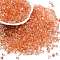 6/0 Spray Paint Glass Seed Beads, Teardrop, Coral, 5x4.5x4mm, Hole: 1mm, about 4500pcs/pound